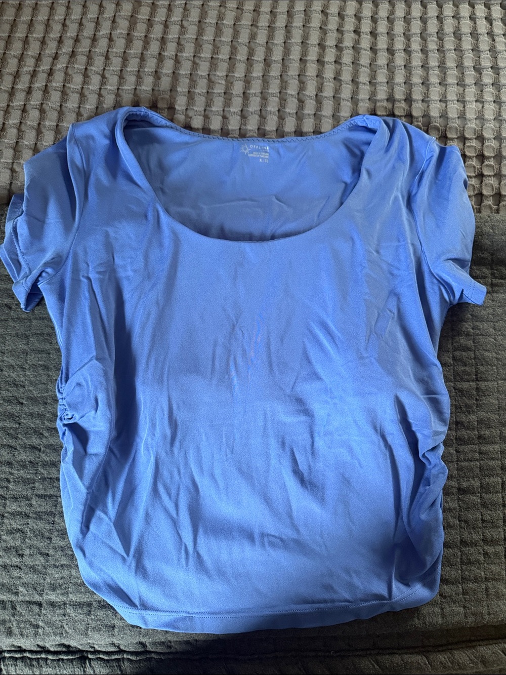 Aerie Women’s Scoop Neck Short Sleeve Top - Blue